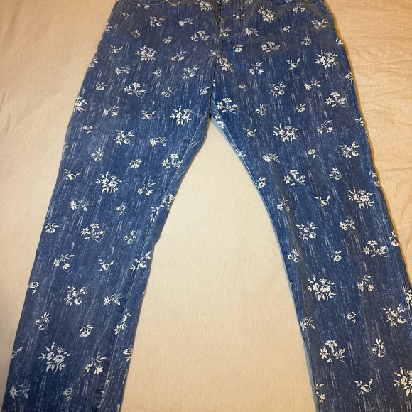 Polo Floral Blue Women's Jeans - Picture 2 of 6